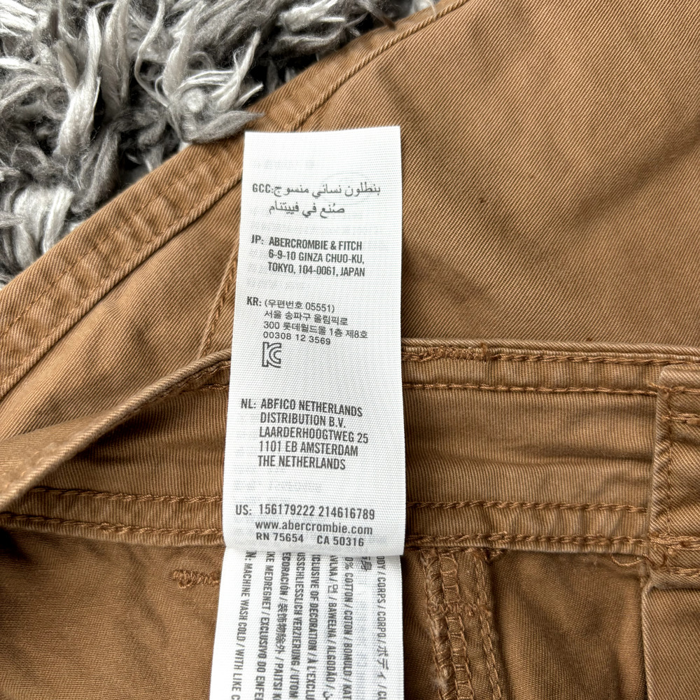 Abercrombie & Fitch Womens Pants Baggy y2k Cargo Pockets Straight Size 12S - Picture 11 of 13